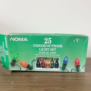 Vintage NOMA 25 Indoor/Outdoor Light Set Colorful Lights Christmas Holiday NEW